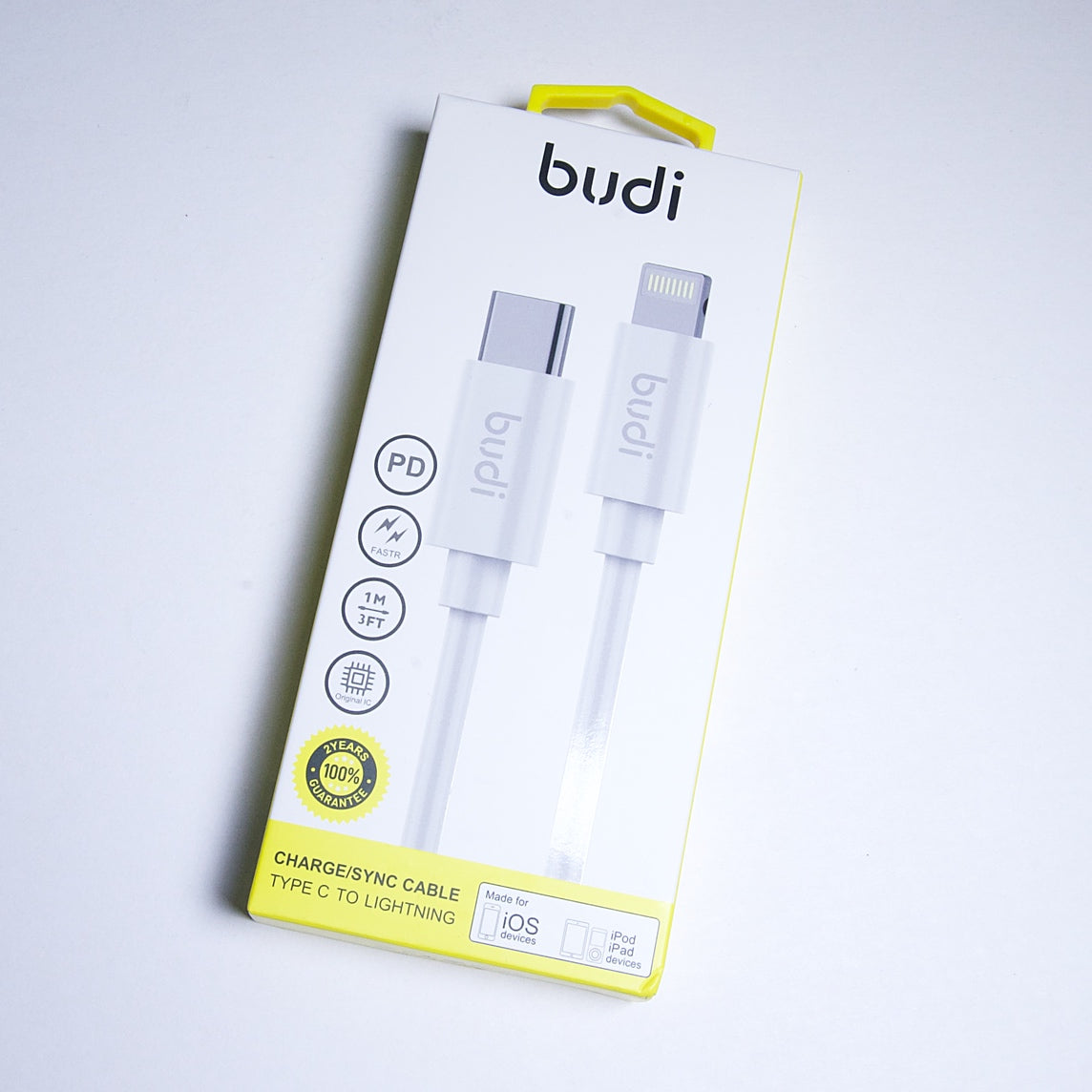 Cable budi adaptador de tipo c a lightning ultra rapido