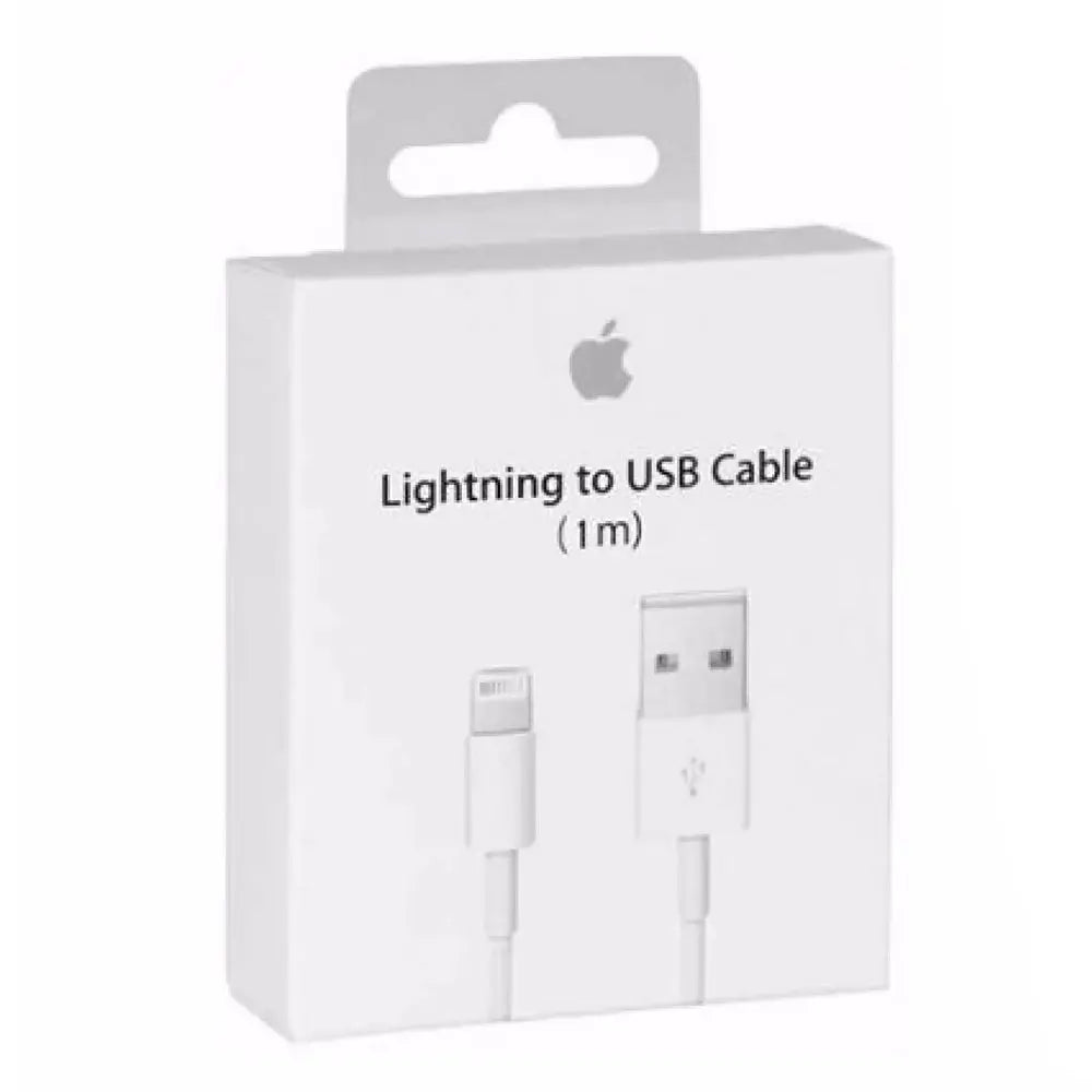 Cable apple lightning original para iphone 5 / 6 / 8 / x / xs / 11 / 12 / 13 color blanco