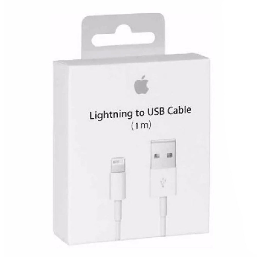 Cable Apple Lightning Original Para Iphone 5 / 6 / 8 / X / Xs / 11 / 12 / 13 Color Blanco