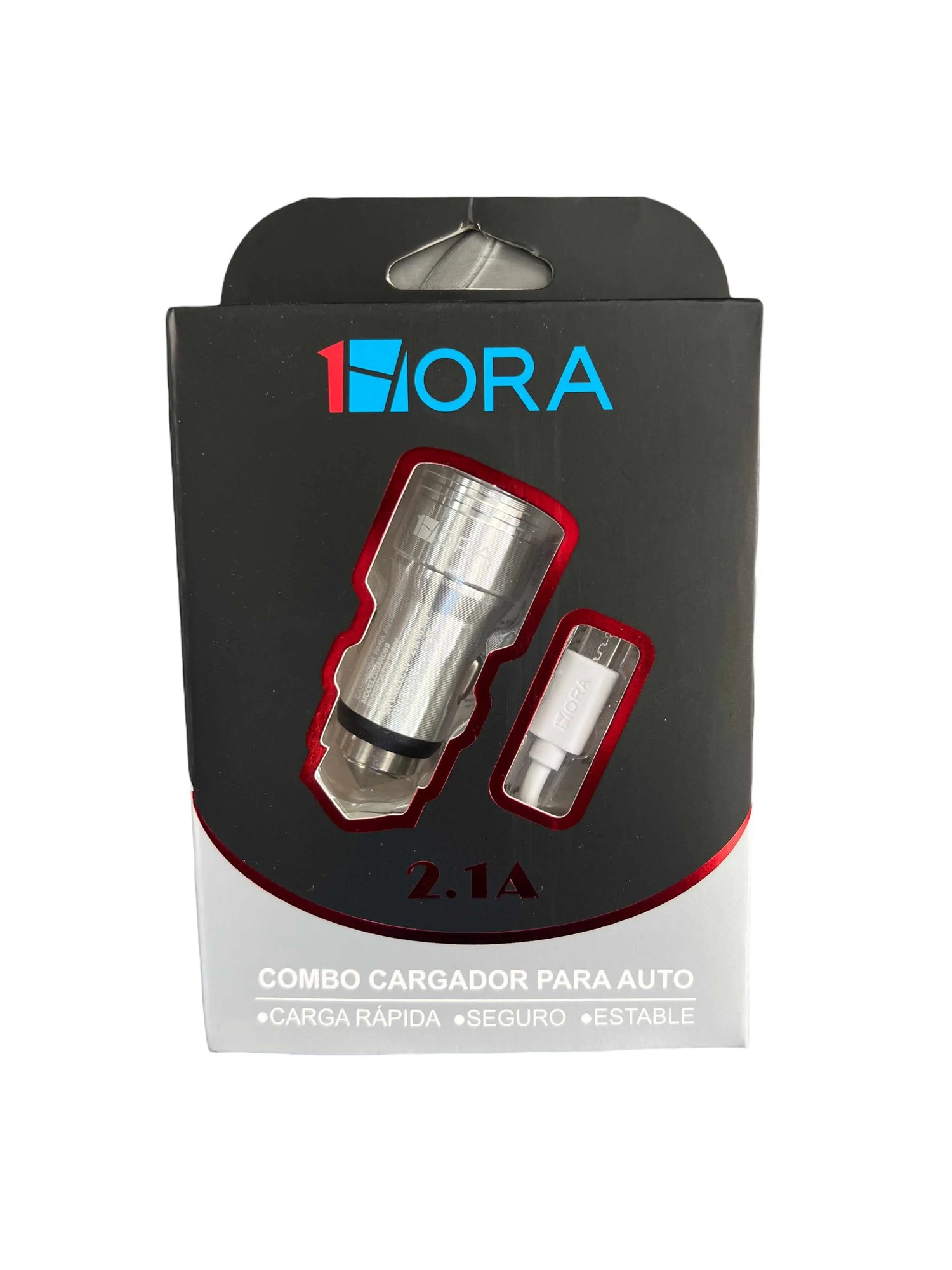 Cargador 1hora carro de con micro usb v8 para color gris  Shop name