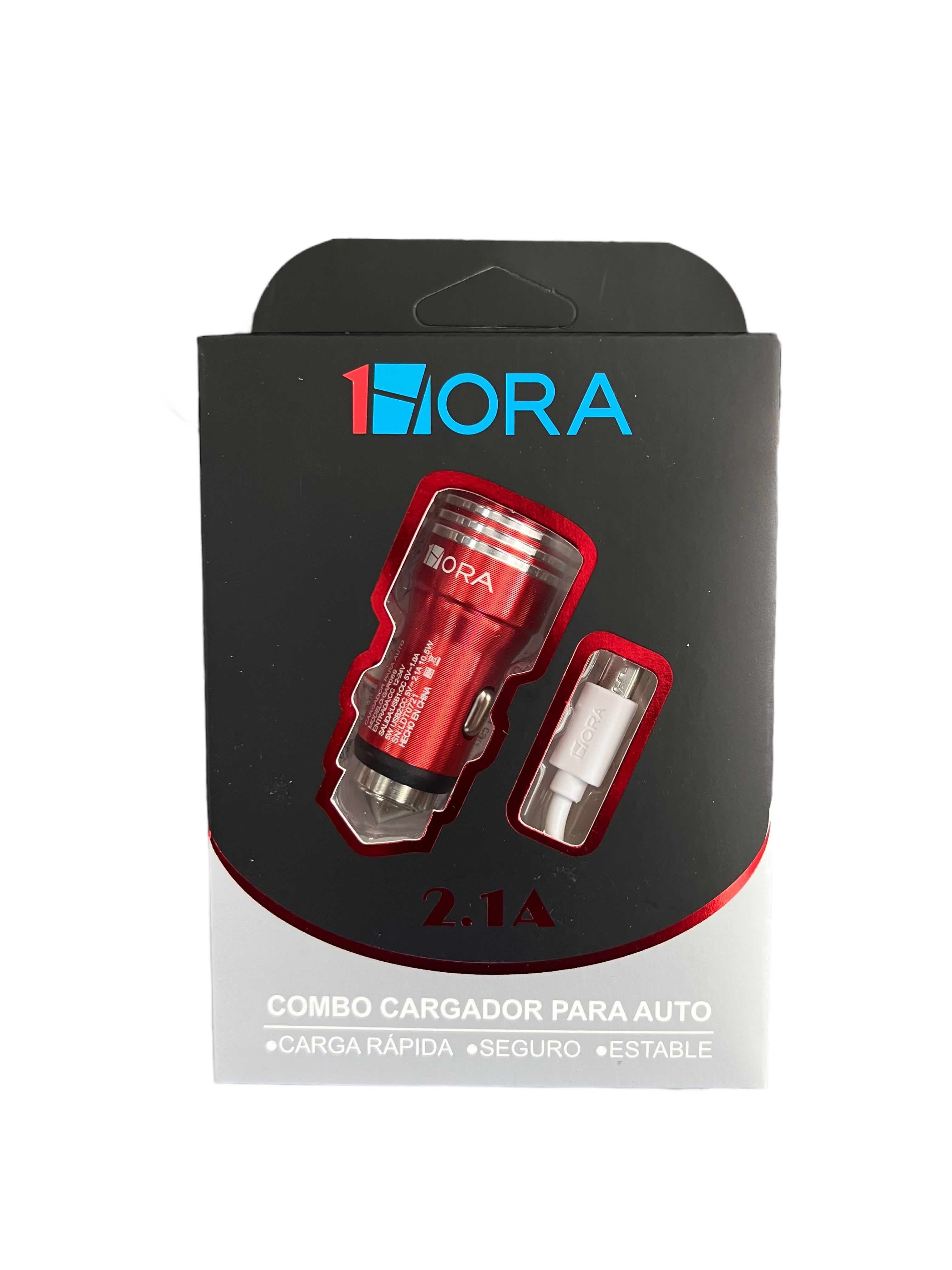 Cargador 1Hora Carro De Con Micro Usb V8 Para Color Rojo - MUNDO ACCESORIOS (B2C)