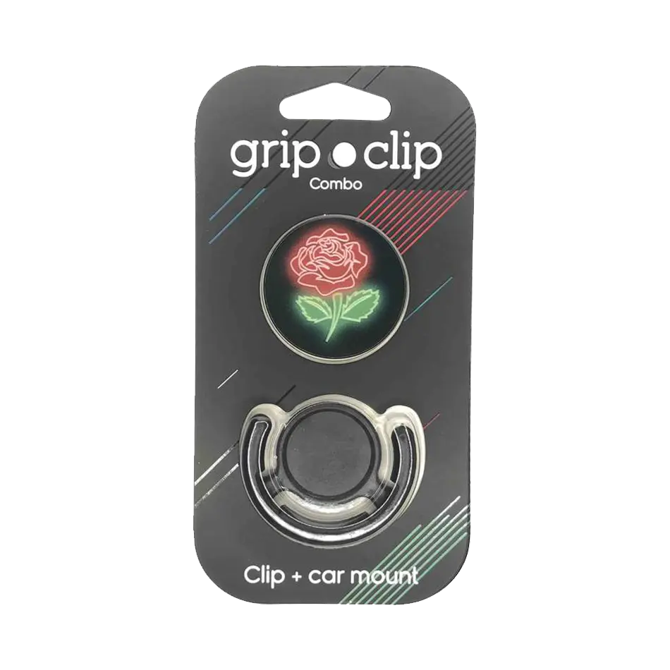 Accesorio grip clip flor neon con holder  Shop name