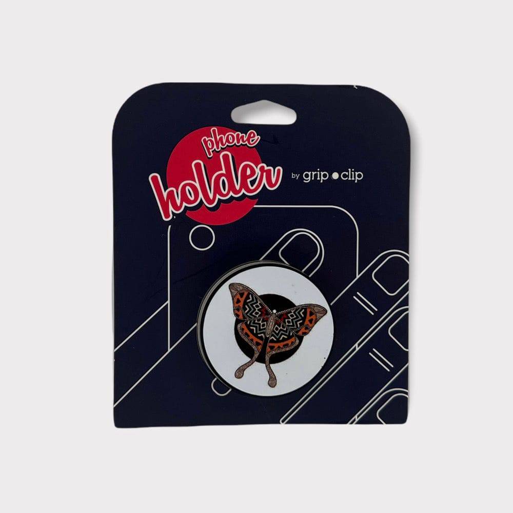 Accesorio grip clip holder mariposa color naranja / blanco - MUNDO ACCESORIOS (B2C)