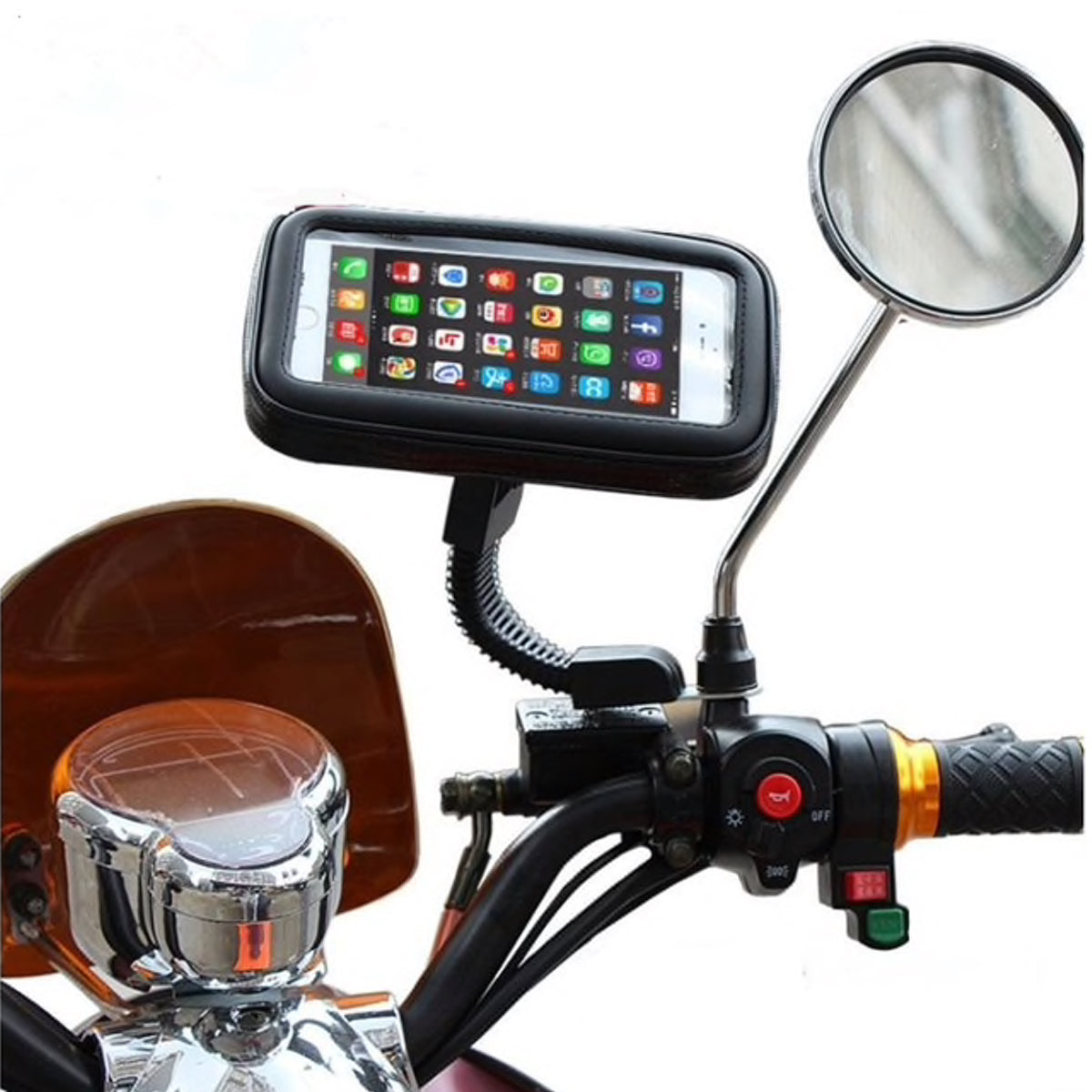 Estuche El Rey Holder Para Moto En Retrovisor Tamano Grande - MUNDO ACCESORIOS