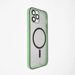 estuche vidrio templado el rey magsafe con marco de vidrio templado de camara trasera apple iphone 12 pro max color verde  Shop name