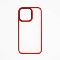 Estuche clásico rojo mate para iPhone 12 Pro Max, elegante y protector.