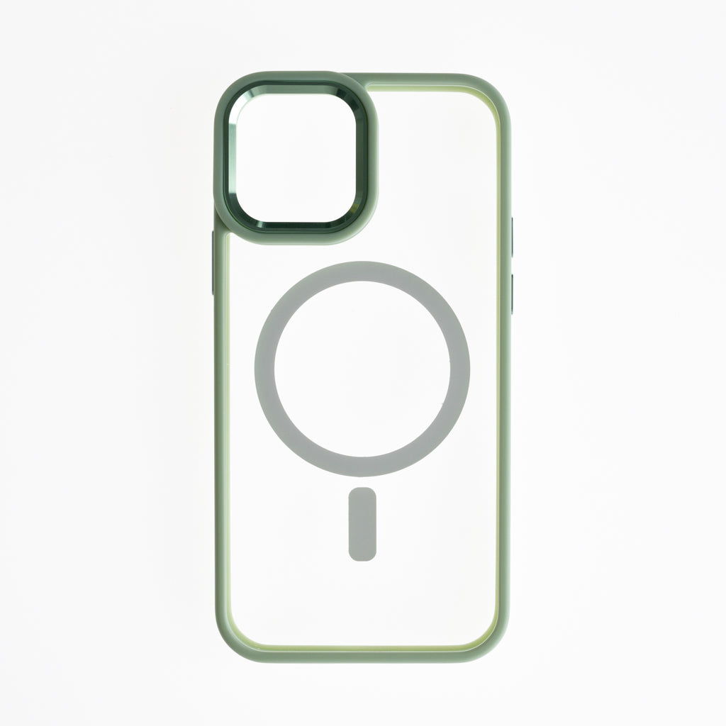 magsafe cases the king magsafe with edge with the function apple iphone 13 green / transparent color