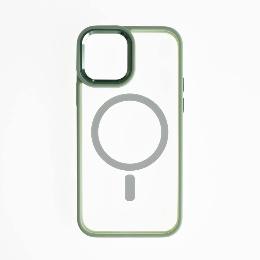 estuches magsafe el rey magsafe con borde con la funciÑn apple iphone 13 color verde / transparente - MUNDO ACCESORIOS (B2C)