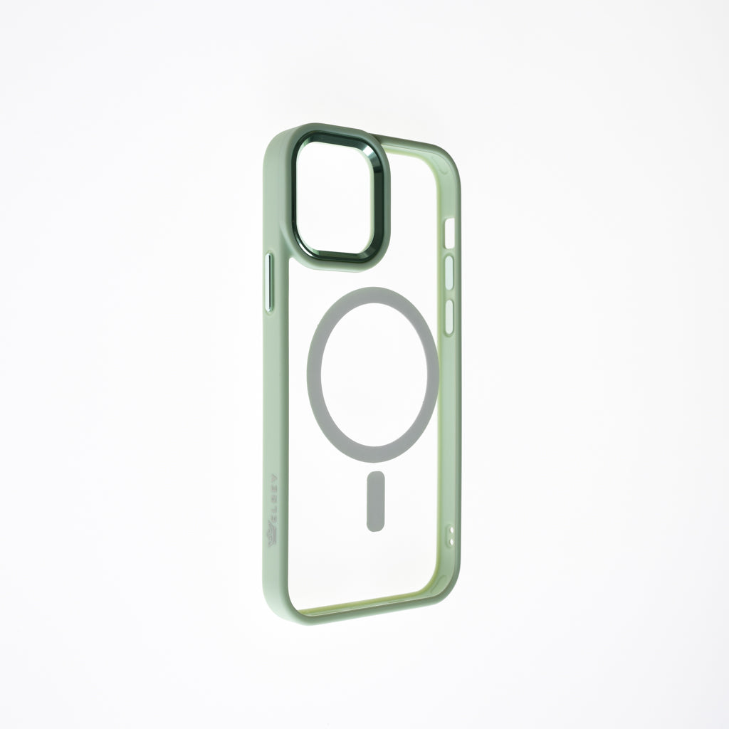 magsafe cases the king magsafe with edge with the function apple iphone 13 green / transparent color