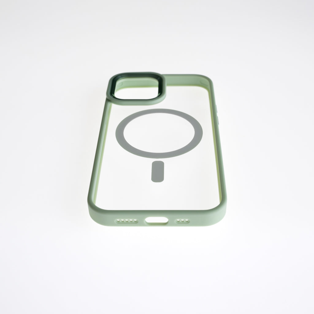 magsafe cases the king magsafe with edge with the function apple iphone 13 green / transparent color