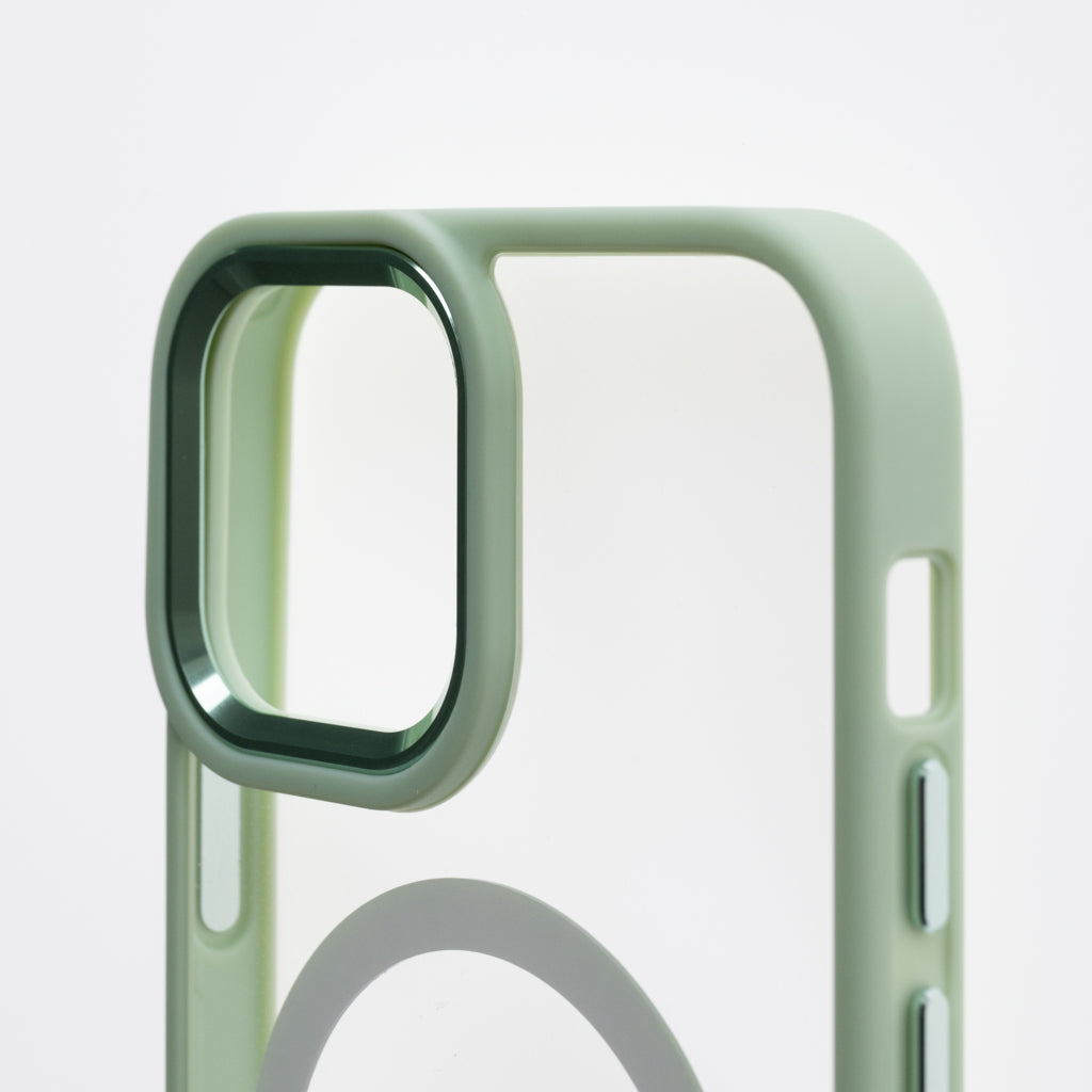 magsafe cases the king magsafe with edge with the function apple iphone 13 green / transparent color