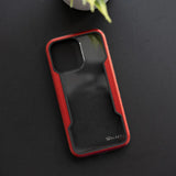 Estuche de protección El Rey Defense para iPhone 13 Pro en color rojo, diseño ergonómico y ligero.