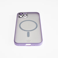 estuches vidrio templado el rey magsafe con marco de vidrio templado de camara trasera apple iphone 13 pro color morado - MUNDO ACCESORIOS (B2C)