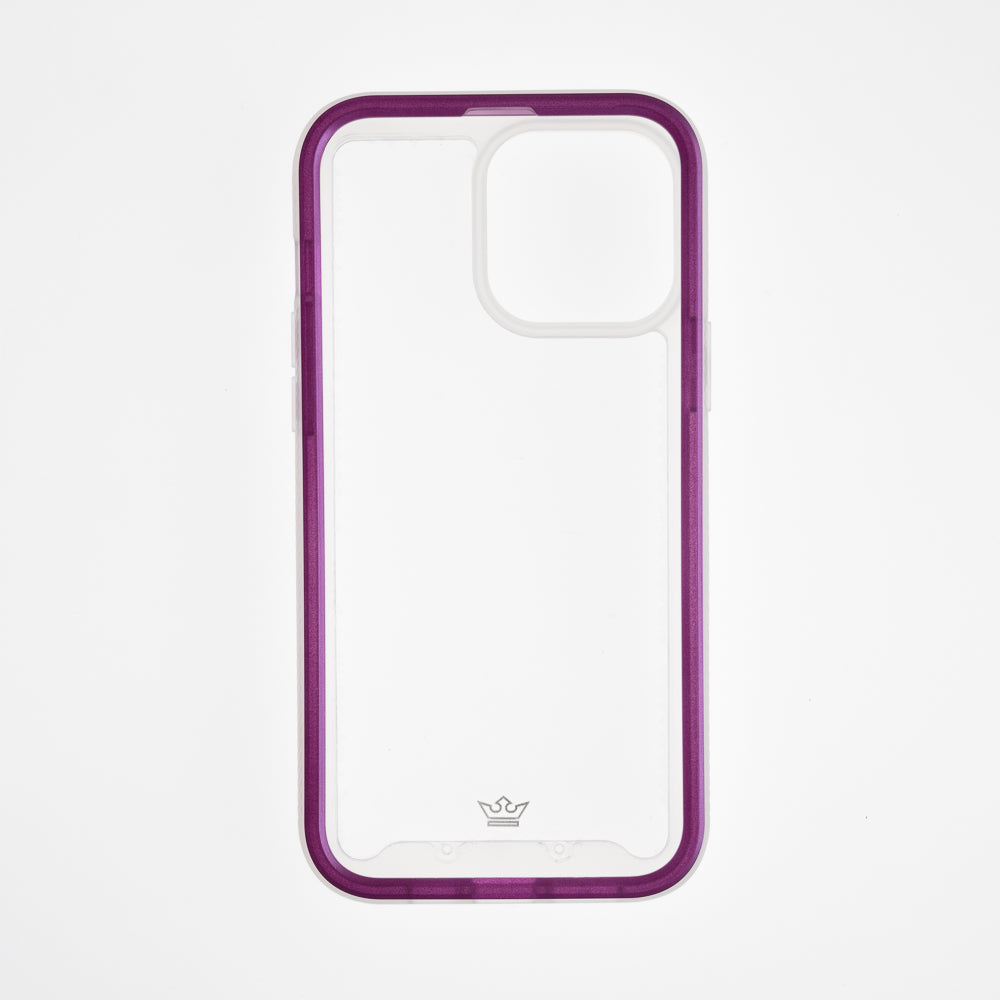 Transparent cases the super bumper king of atra apple iphone 13 pro, iphone 13 pro max purple / transparent color