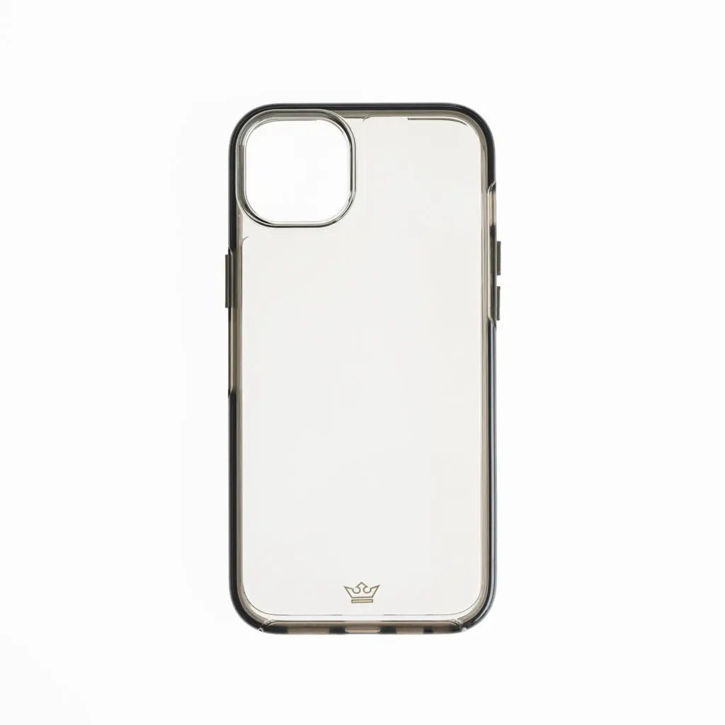 Estuche transparente El Rey Symmetry para Apple iPhone 14 Plus, gris.