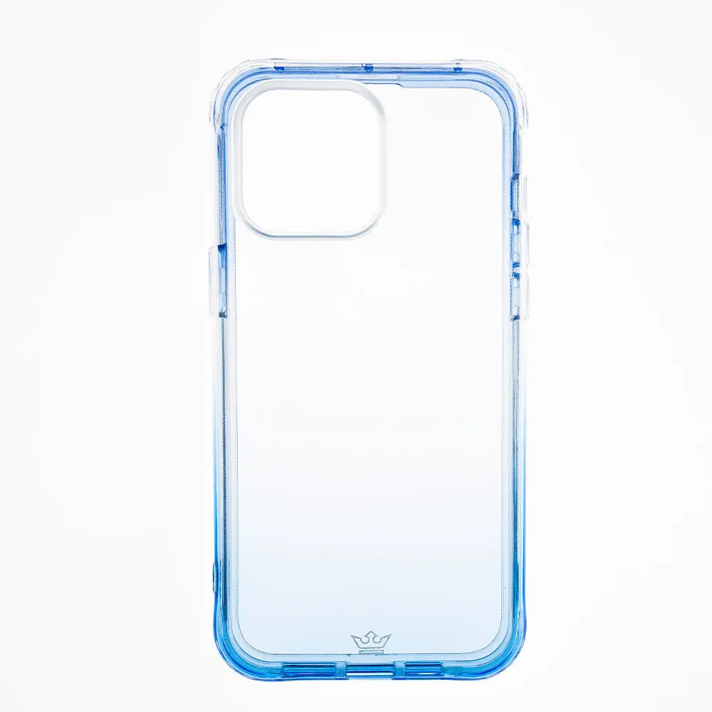 Estuche clásico El Rey Marco degradé azul celeste para iPhone 14 Pro Max.