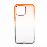 Estuche clásico degradado naranja y gris para iPhone 14 Pro.