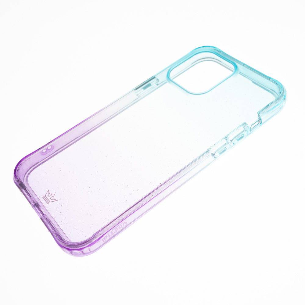 estuches clasico el rey marco degrade brillo apple iphone 14 pro color turquesa / morado - MUNDO ACCESORIOS (B2C)