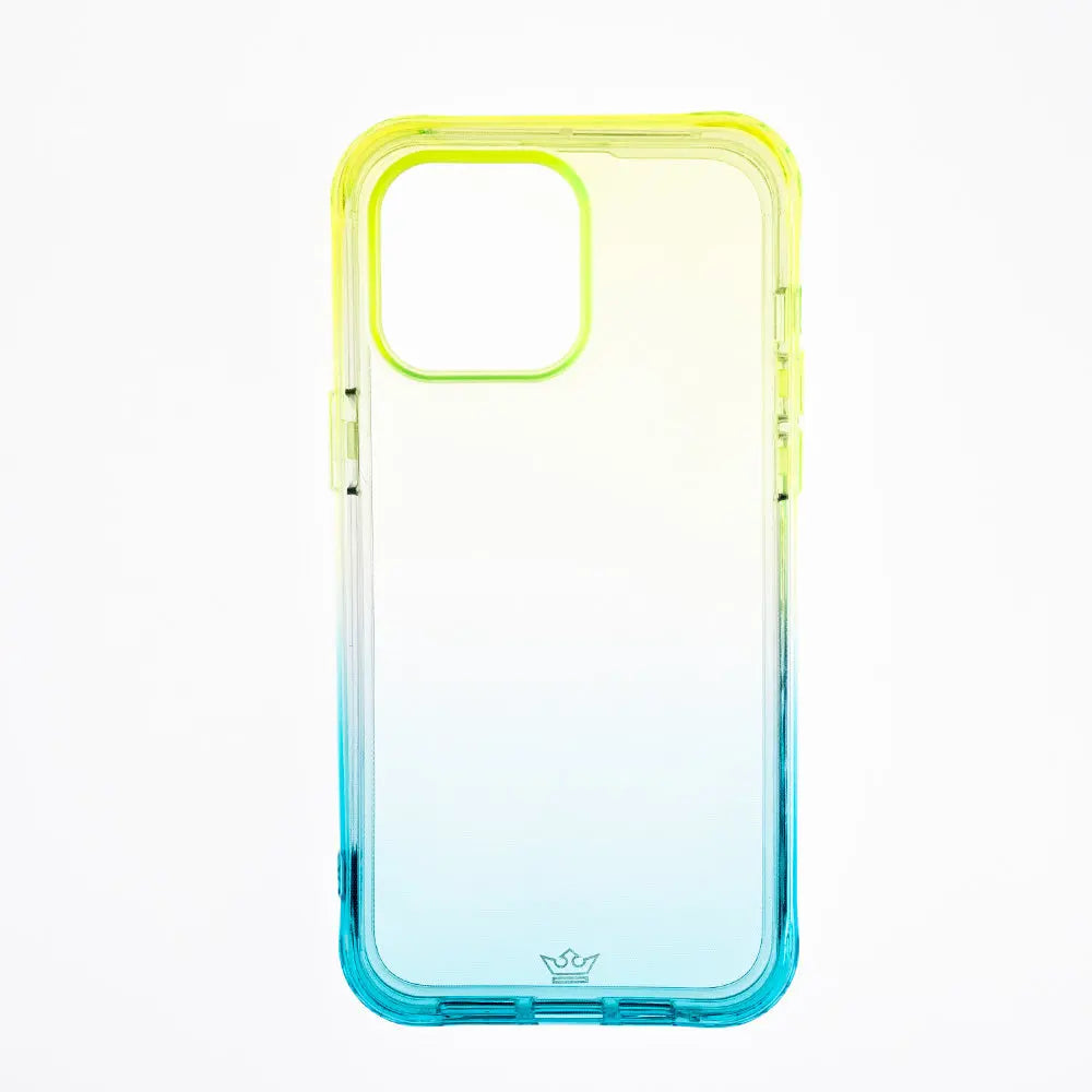 Estuche clásico degradado Rey Marco para iPhone 14 Plus en verde/turquesa.