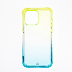 Estuche clásico degradado Rey Marco para iPhone 14 Plus en verde/turquesa.