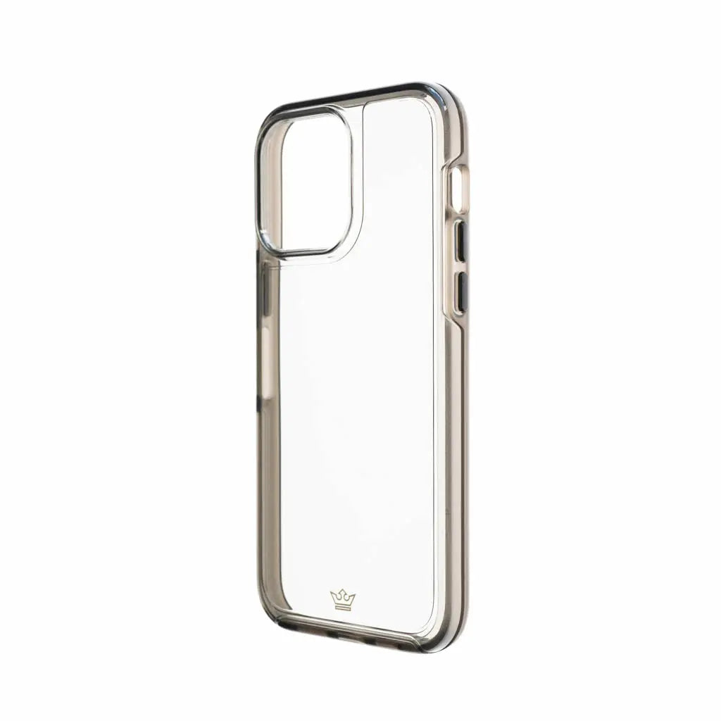 Estuche transparente el rey symmetry apple iphone 14 pro max color gris / transparente  Shop name