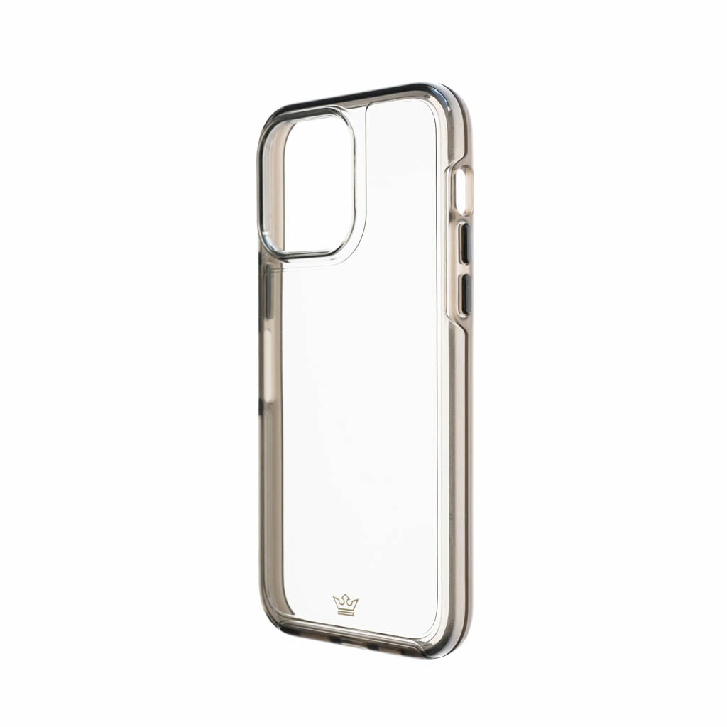 Estuche transparente el rey symmetry apple iphone 14 pro max color gris / transparente