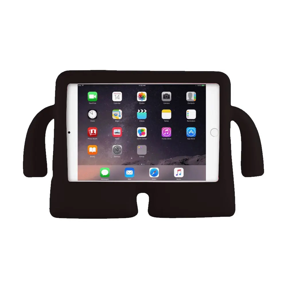 Funda negra de TPU para Apple iPad 1-4, diseño infantil seguro.