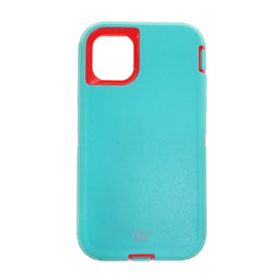 estuche proteccion el rey defender apple iphone 11 pro max color rosado / turquesa- MUNDO ACCESORIOS.