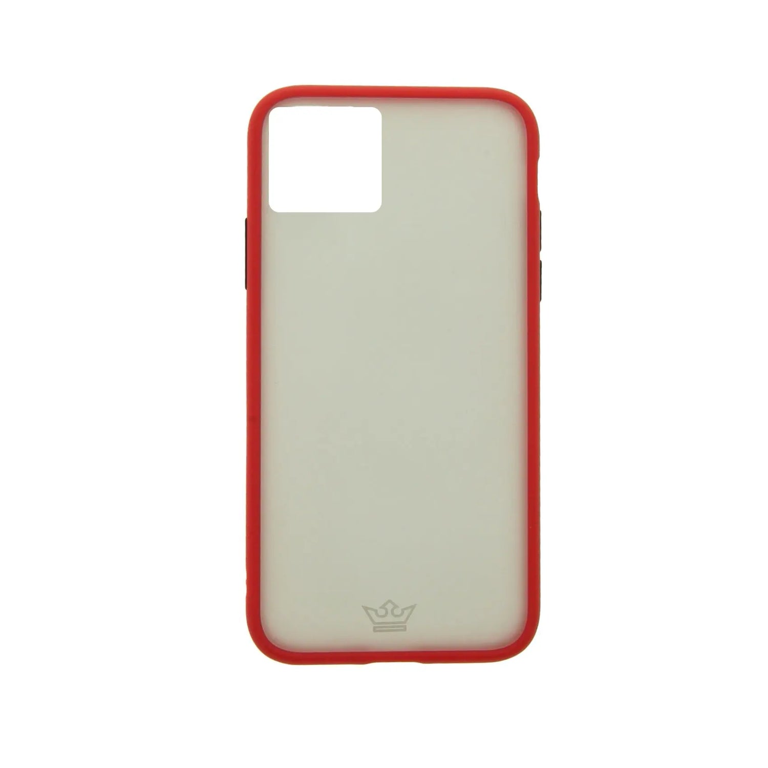 Estuche protector rígido rojo para Apple iPhone 11 Pro con marco ahumado.