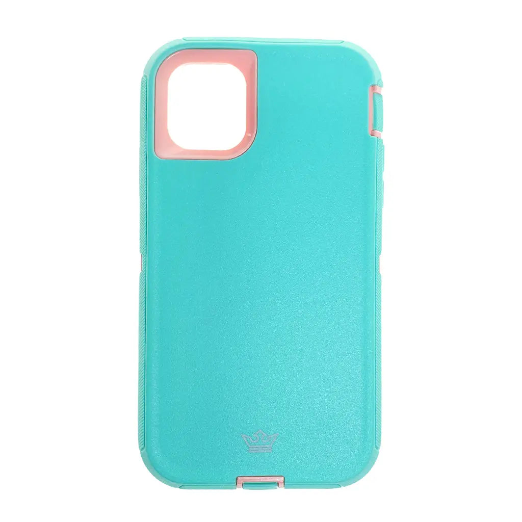 estuche proteccion el rey defender apple iphone 11 pro color turquesa / rosado  Shop name