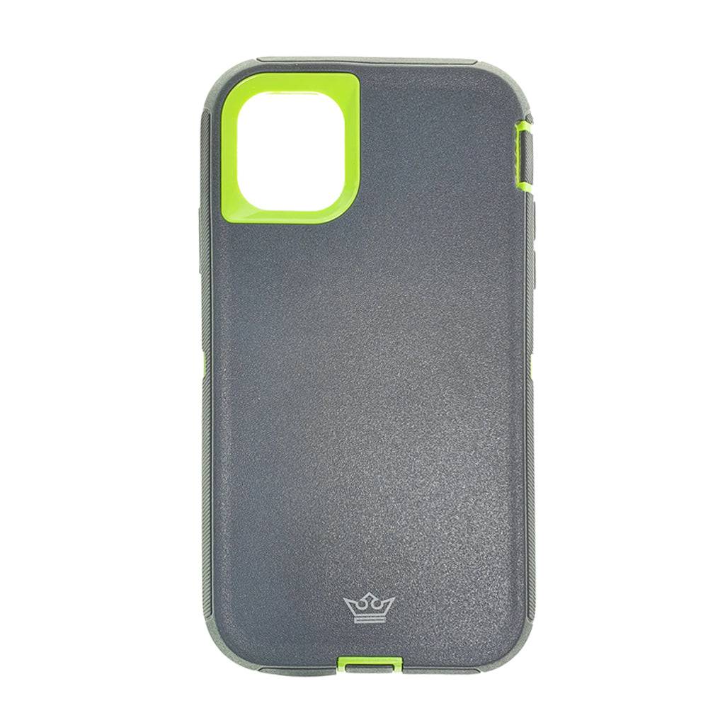 Estuches Proteccion El Rey Defender Apple Iphone 11 Pro Color Gris / Verde - MUNDO ACCESORIOS (B2C)