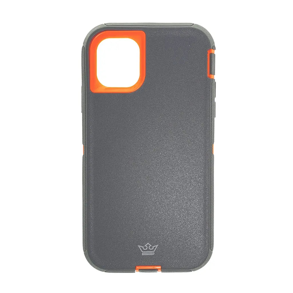 Estuche protector gris y naranja para Apple iPhone 11 Pro, El Rey Defender.