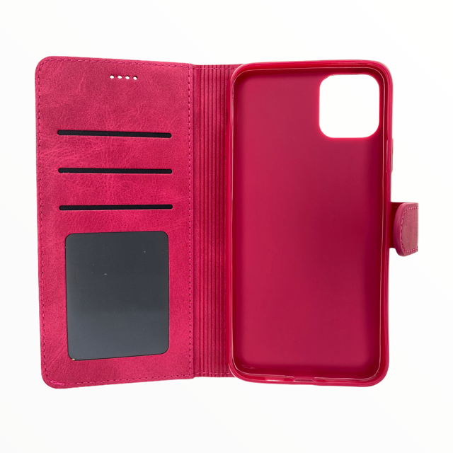 estuches carteras lc imeeke folio libreta con porta tarjeta apple iphone 11 pro max color rosado