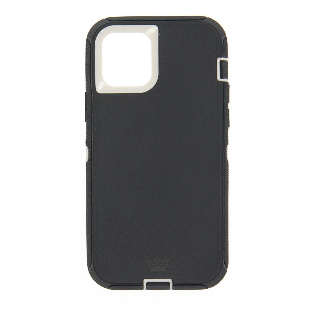 Estuches Proteccion El Rey Defender Con Clip Apple Iphone 12 Mini Color Negro / Blanco - MUNDO ACCESORIOS (B2C)