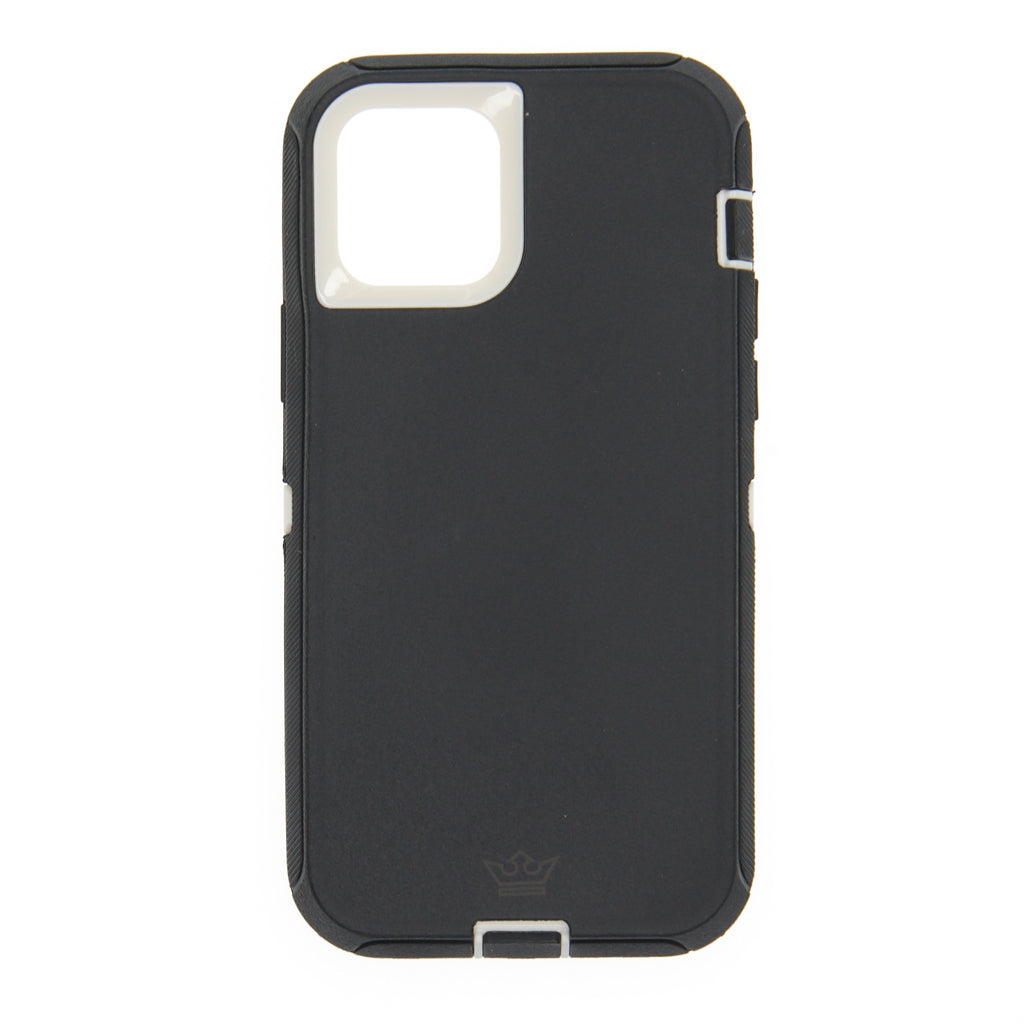 Estuche proteccion el rey defender con clip apple iphone 12 mini color negro / blanco