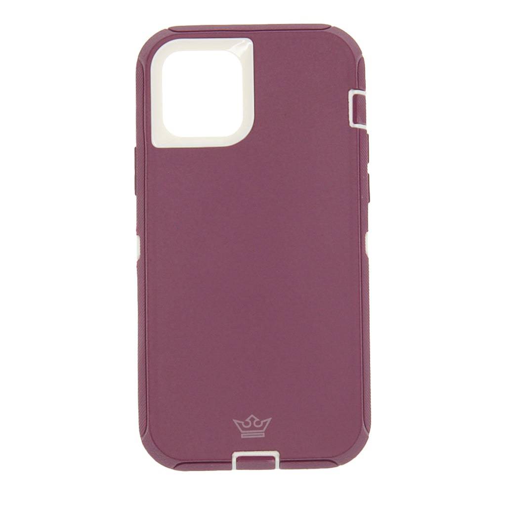 Estuches Proteccion El Rey Defender Con Clip Apple Iphone 12 Mini Color Rojo / Blanco - MUNDO ACCESORIOS (B2C)