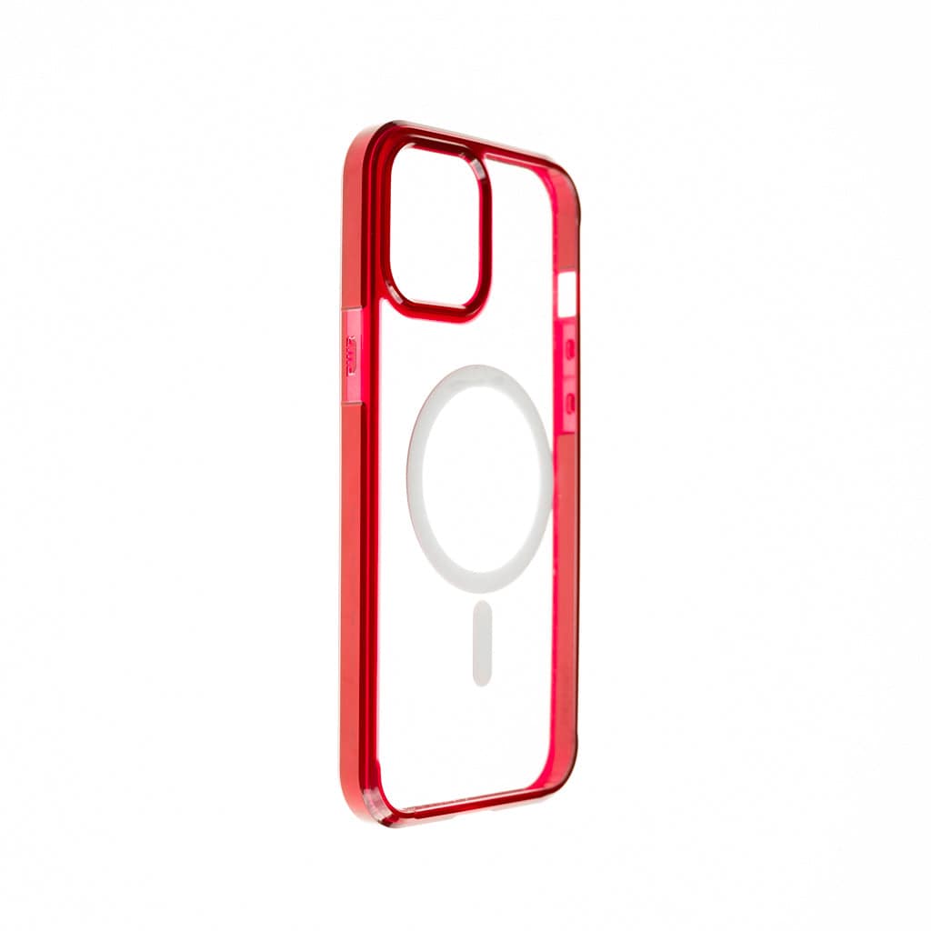 estuches clasico spigen magsafe apple iphone 12 ,  iphone 12 pro color rojo / transparente - MUNDO ACCESORIOS (B2C)