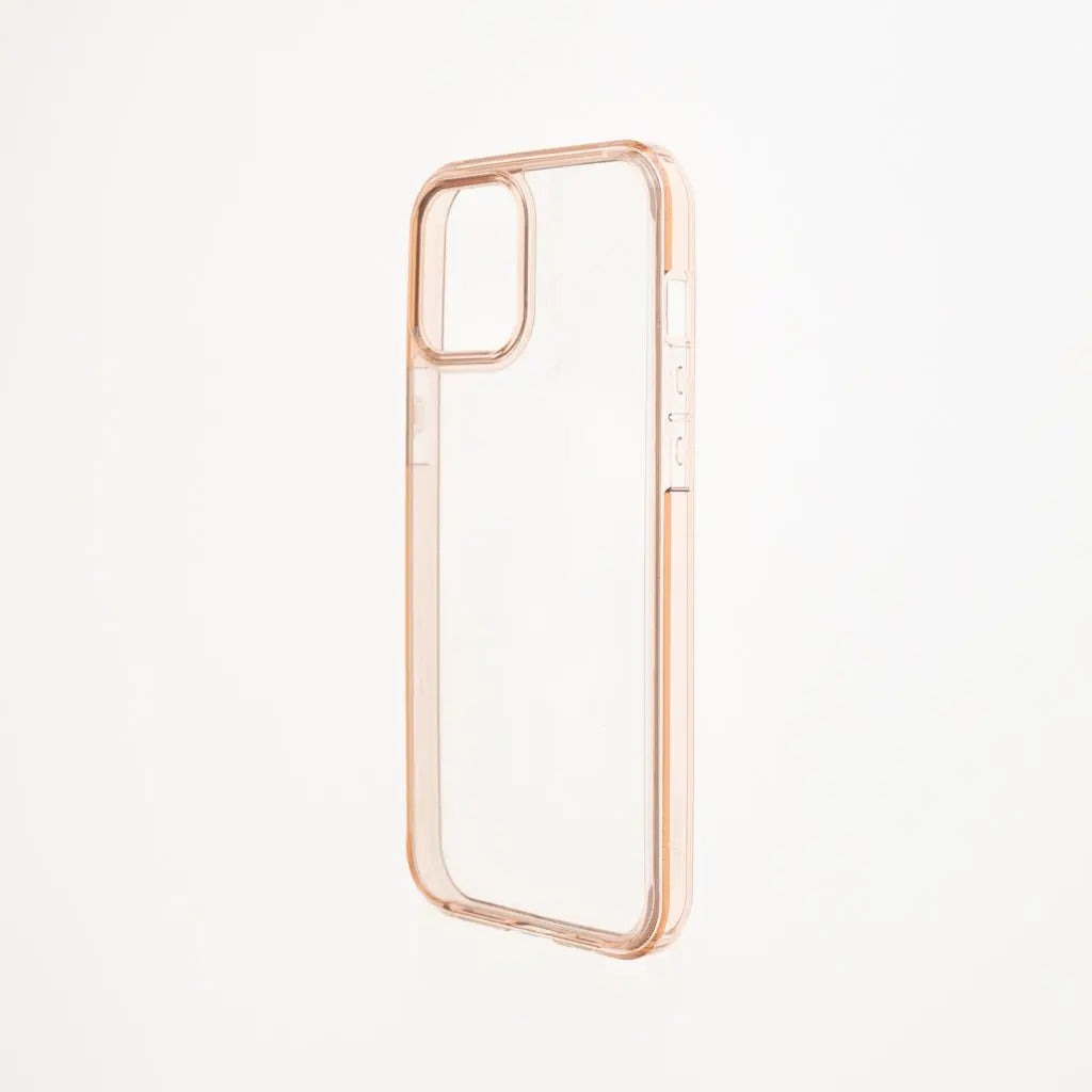 Estuche clasico spigen transparente marco apple iphone 12 pro max color rosado / transparente  Shop name