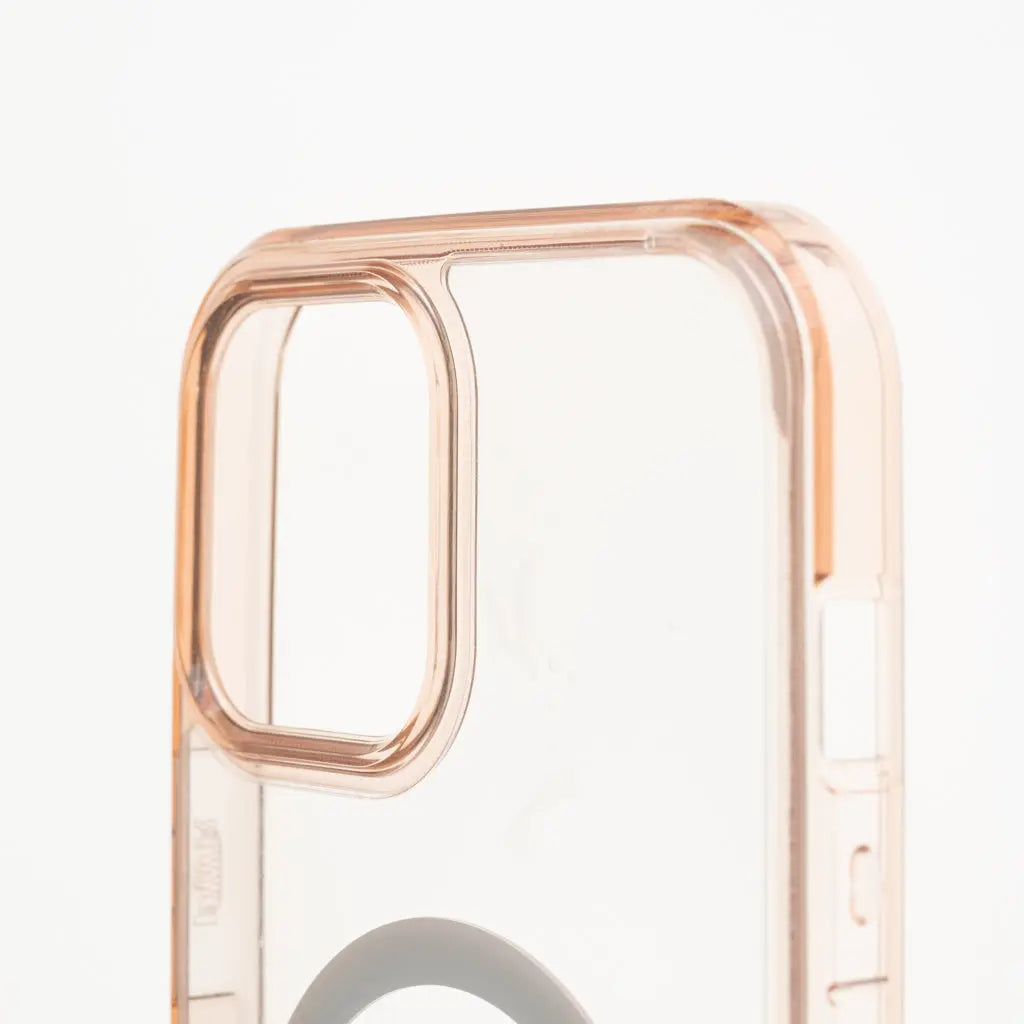 Estuche clasico spigen transparente marco apple iphone 12 pro max color rosado / transparente  Shop name