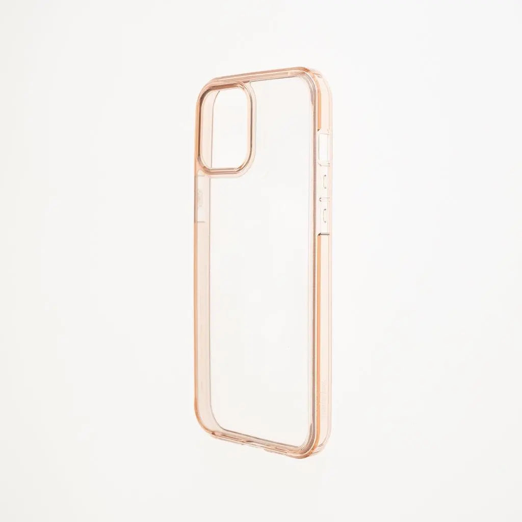 estuche clasico spigen transparente marco apple iphone 13 pro max color rosado / transparente  Shop name