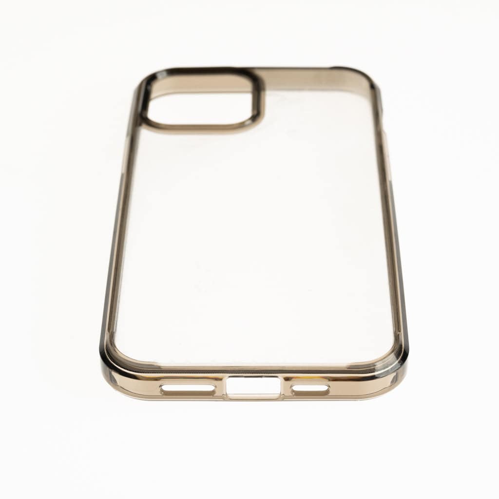 estuches clasico spigen transparente marco apple iphone 13 pro max color gris / transparente - MUNDO ACCESORIOS (B2C)