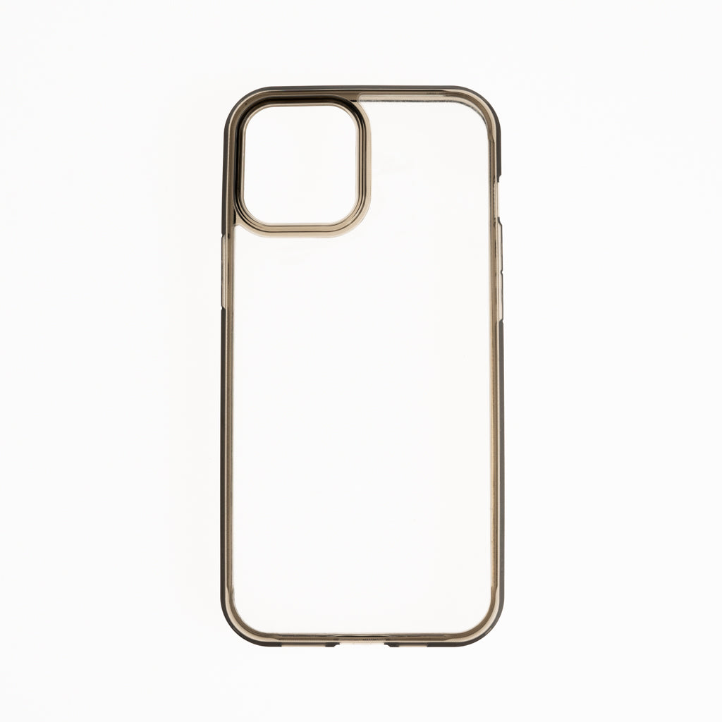 Estuche clásico transparente Spigen para iPhone 13 Pro, color gris.