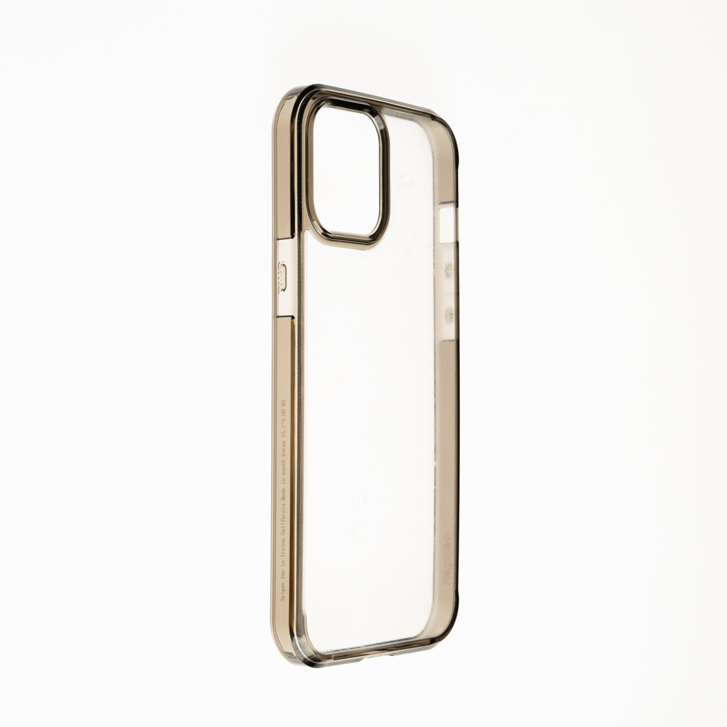 Estuche clasico spigen transparente marco apple iphone 13 pro color gris / transparente