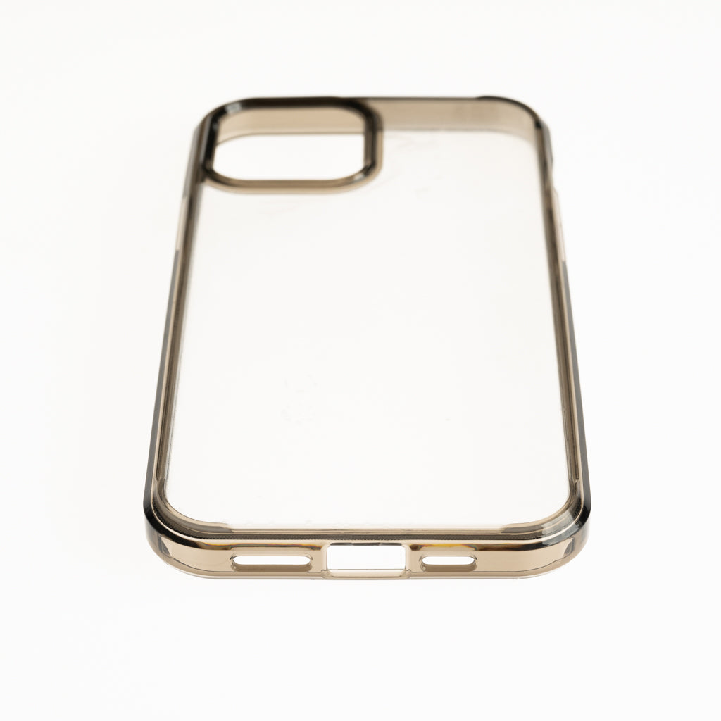 Estuche clasico spigen transparente marco apple iphone 13 pro color gris / transparente