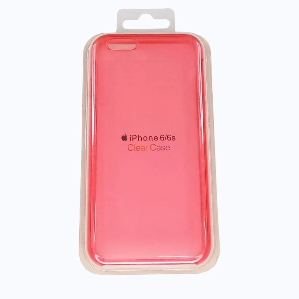 estuche transparente rosa para iPhone 6 Plus y 6s Plus en empaque