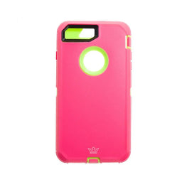 estuche proteccion el rey defender apple iphone 7 plus ,  iphone 8 plus color rosado / verde- MUNDO ACCESORIOS.