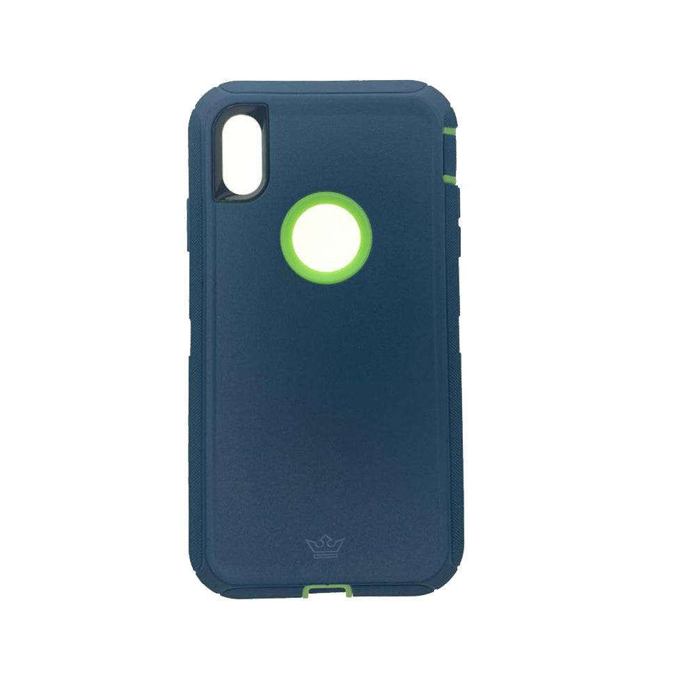 Estuches Proteccion El Rey Defender Apple Iphone Xs Max Color Turquesa / Verde - MUNDO ACCESORIOS (B2C)