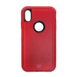 estuche proteccion el rey defender apple iphone xs max color rojo- MUNDO ACCESORIOS.