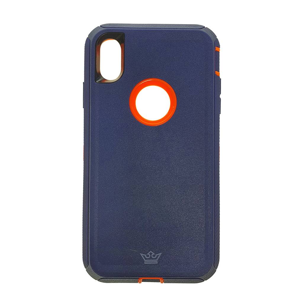 Estuches Proteccion El Rey Defender Apple Iphone Xs Max Color Naranja / Azul - MUNDO ACCESORIOS (B2C)