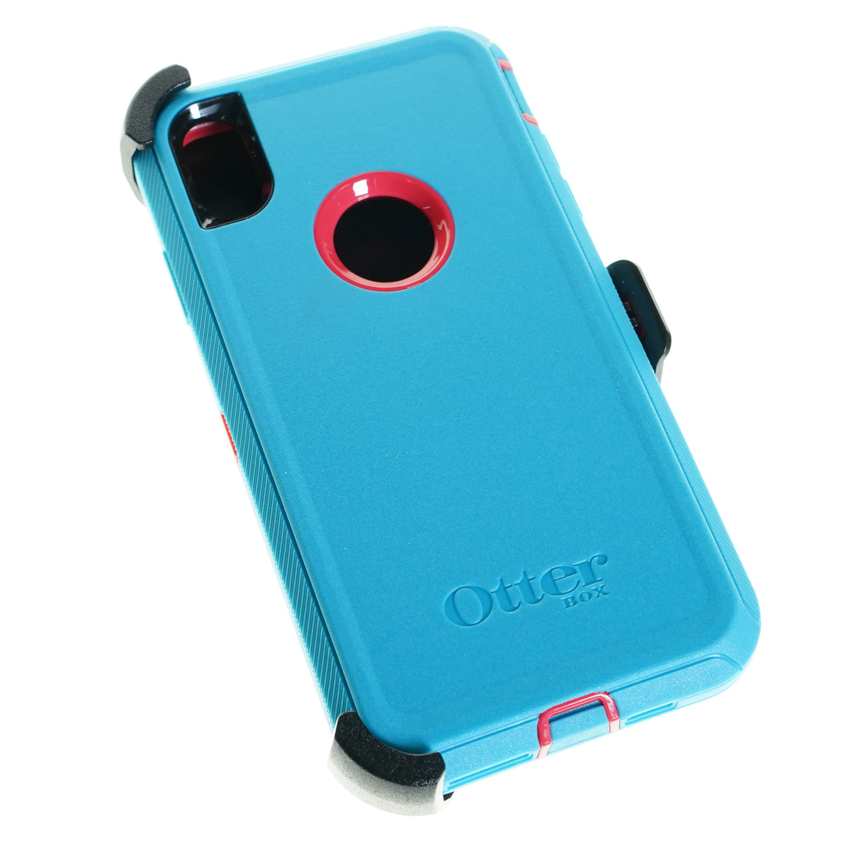 estuches proteccion otterbox defender apple iphone xs max color turquesa / rosado